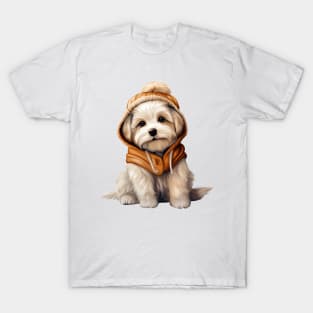 Winter Maltese Dog T-Shirt